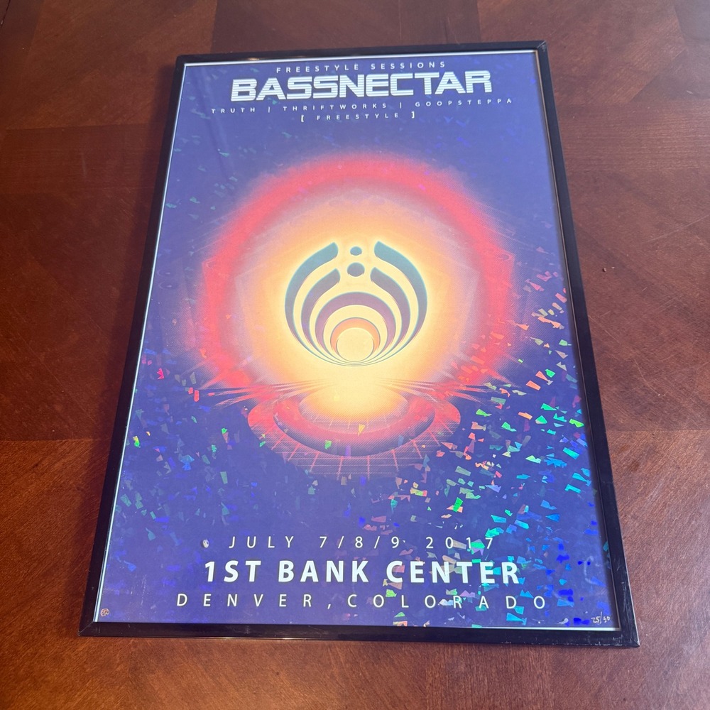 Bassnectar Freestyle Sessions 2017 Denver Poster Limited Edition 25/30 Holo Foil